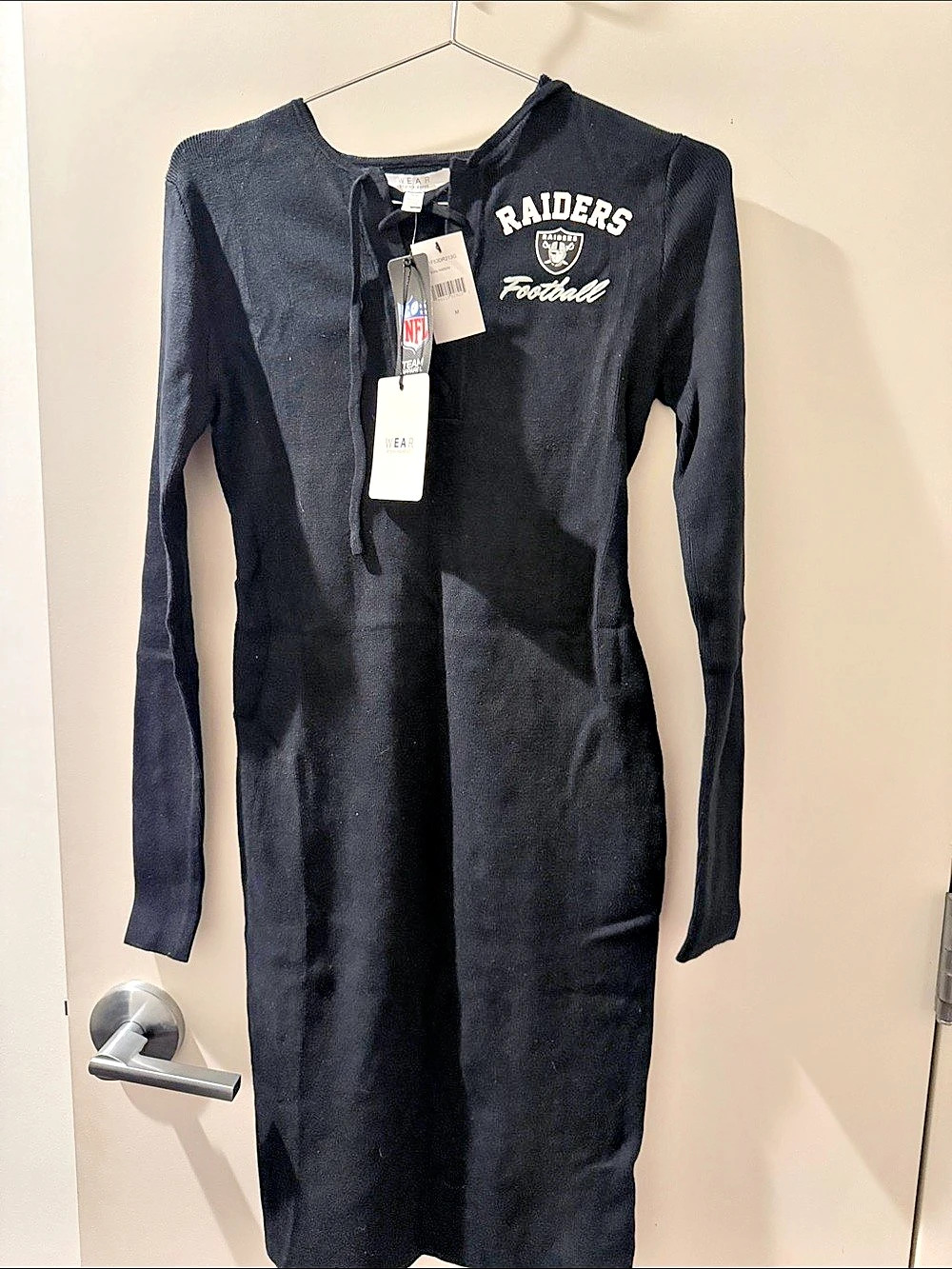 NFL Raiders Lace-Up Maxi Dress Size Small NWT
